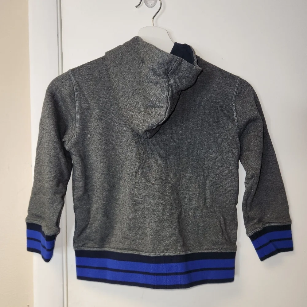 PSYCHO BUNNY Kid's Warwick Color Block Logo Hoodie In Heather Storm Size XS 5-6